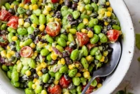 Citrus Edamame Salad with Avocado and Sesame Dressing