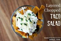 Layered Taco Salad with Seasoned Beef, Cheese, and Avocado
