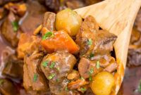 Classic Beef Bourguignon Recipe: Tender Braised Beef in Red Wine