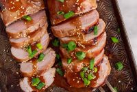 Glazed Teriyaki Pork Tenderloin Recipe with Garlic and Ginger