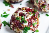 Candied Pecan Cranberry Goat Cheese Bites for Holiday Appetizers