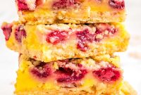 Chewy Raspberry Oat Bars with Homemade Jam Filling