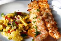 Grilled Shrimp Skewers with Garlic-Lemon Marinade