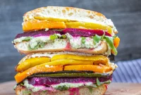 Colorful Roasted Vegetable Sandwich Recipe for Vibrant Lunch