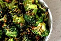 Crispy Air-Fried Broccoli with Garlic and Parmesan