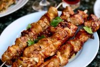 Sticky Teriyaki Chicken Skewers with Charred Pineapple