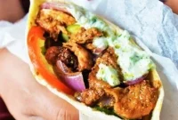 Authentic Greek Chicken Gyros with Creamy Tzatziki Sauce