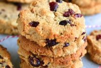 Paleo Macadamia and Cranberry Cookies with Almond Flour