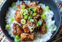 Sticky Sweet-Spicy Chicken and Quick 30-Minute Rice Bowl
