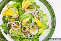Tropical Summer Salad Recipe with Mango and Coconut