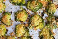 Crispy Smashed Brussels Sprouts with Garlic and Parmesan