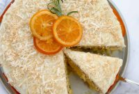 Moist Orange Coconut Cake Recipe with Zesty Glaze