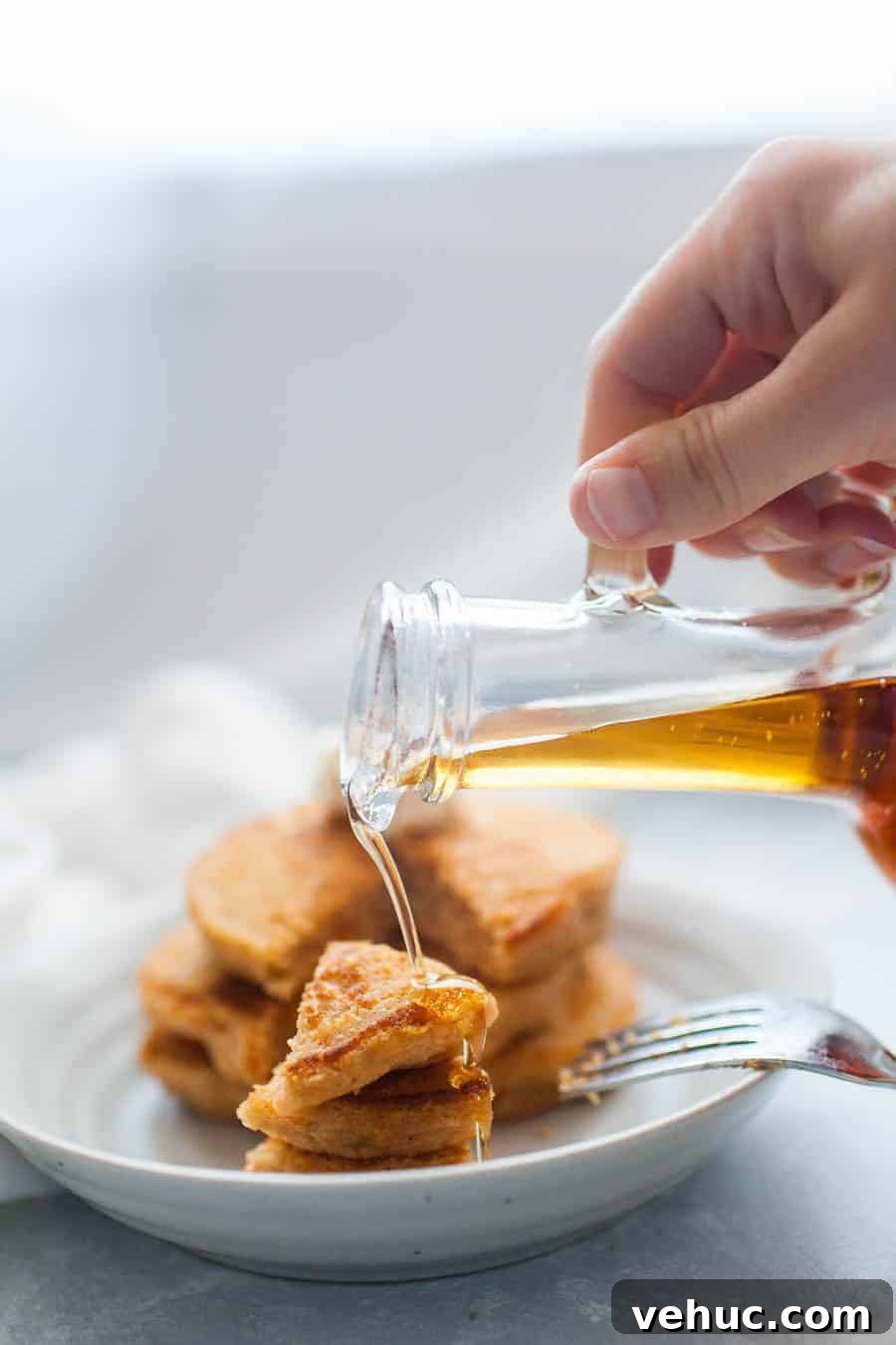 Sweet Potato Pancakes with Maple Whipped Butter 4 Whipped maple butter on pancakes