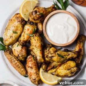 Crispy Lemon Pepper Air Fryer Chicken Wings 10 air fryer lemon pepper chicken wings with ranch.