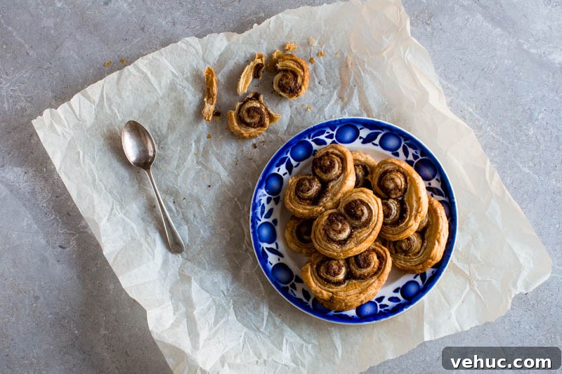 Perfect Palmiers: Classic French Puff Pastry Cookies Recipe 4 Home cooked palmiers take a few minutes to prepare, are quick to cook and can be flavoured however you want, be it sweet or savoury, meat or meatfree, cheese or chocolate. Great for kids to play around with and awesome to impress your guests when you whip your home made pastries out of the oven!