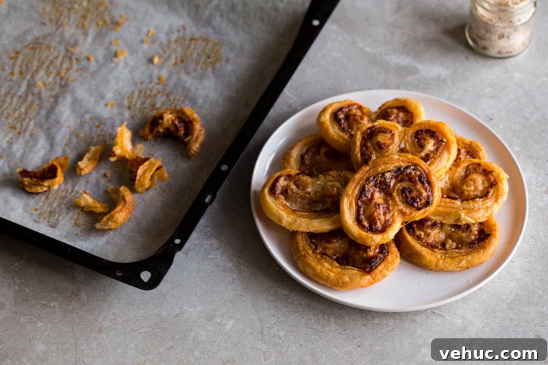 Perfect Palmiers: Classic French Puff Pastry Cookies Recipe 6 Home cooked palmiers take a few minutes to prepare, are quick to cook and can be flavoured however you want, be it sweet or savoury, meat or meatfree, cheese or chocolate. Great for kids to play around with and awesome to impress your guests when you whip your home made pastries out of the oven!