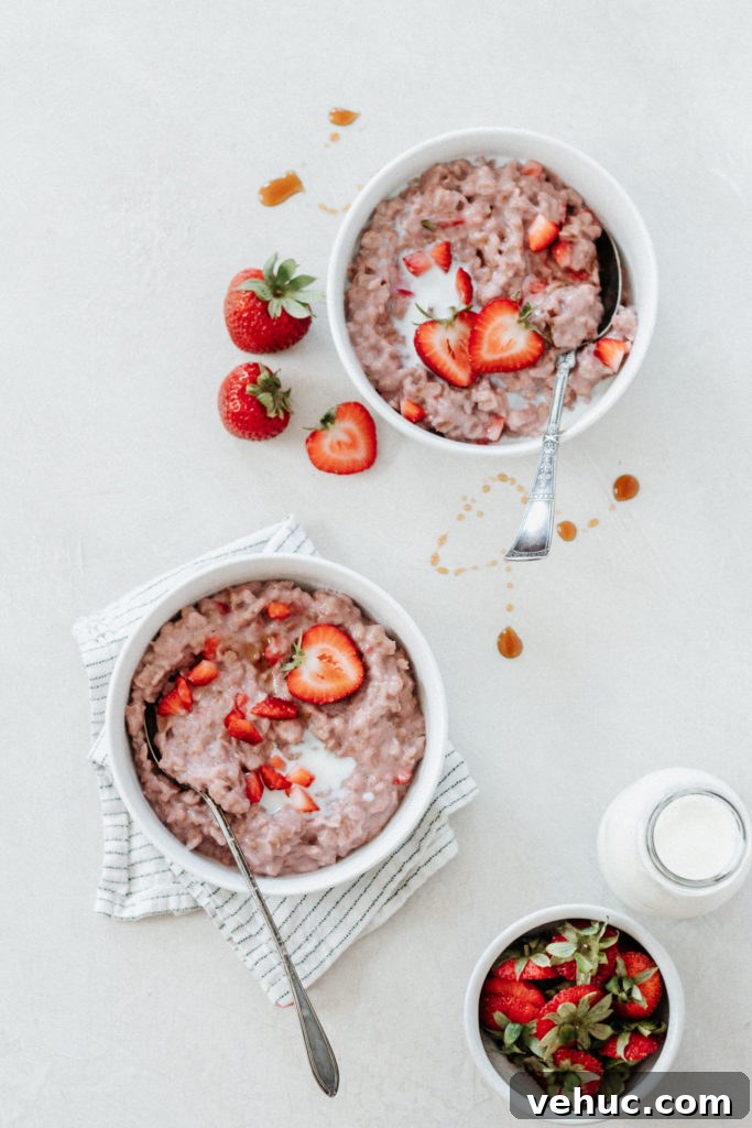 Strawberries + Cream Oatmeal Vegan Gluten Free