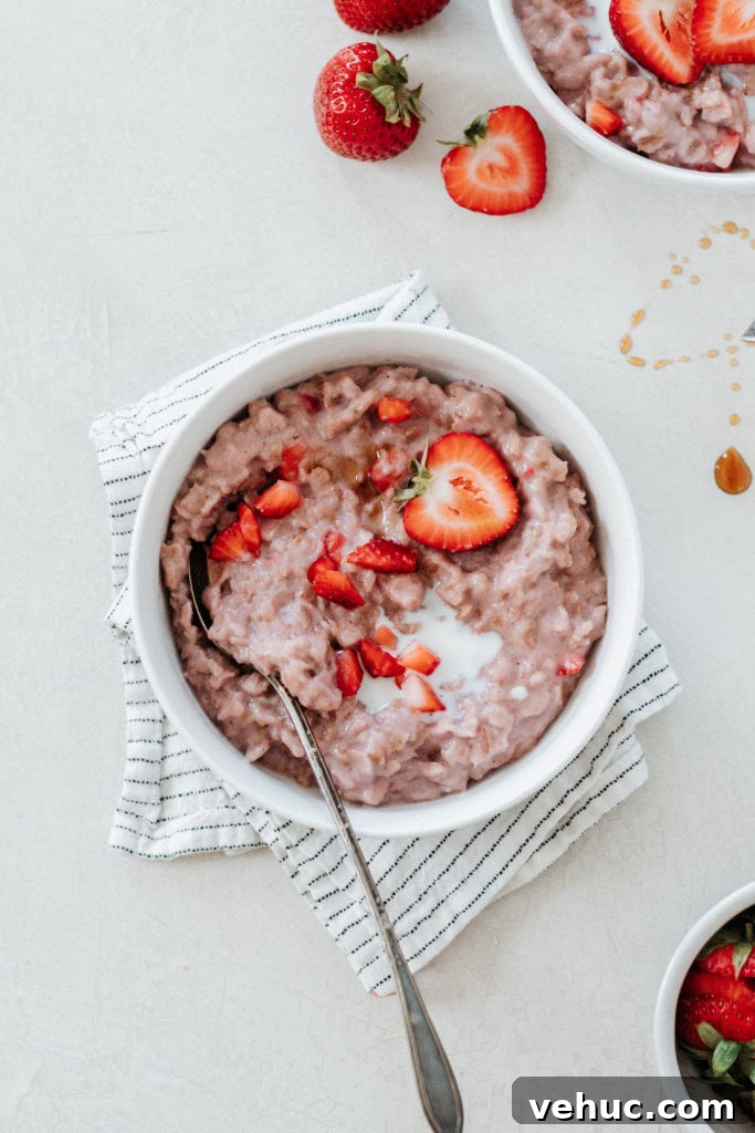 Strawberries + Cream Oatmeal Vegan Gluten Free
