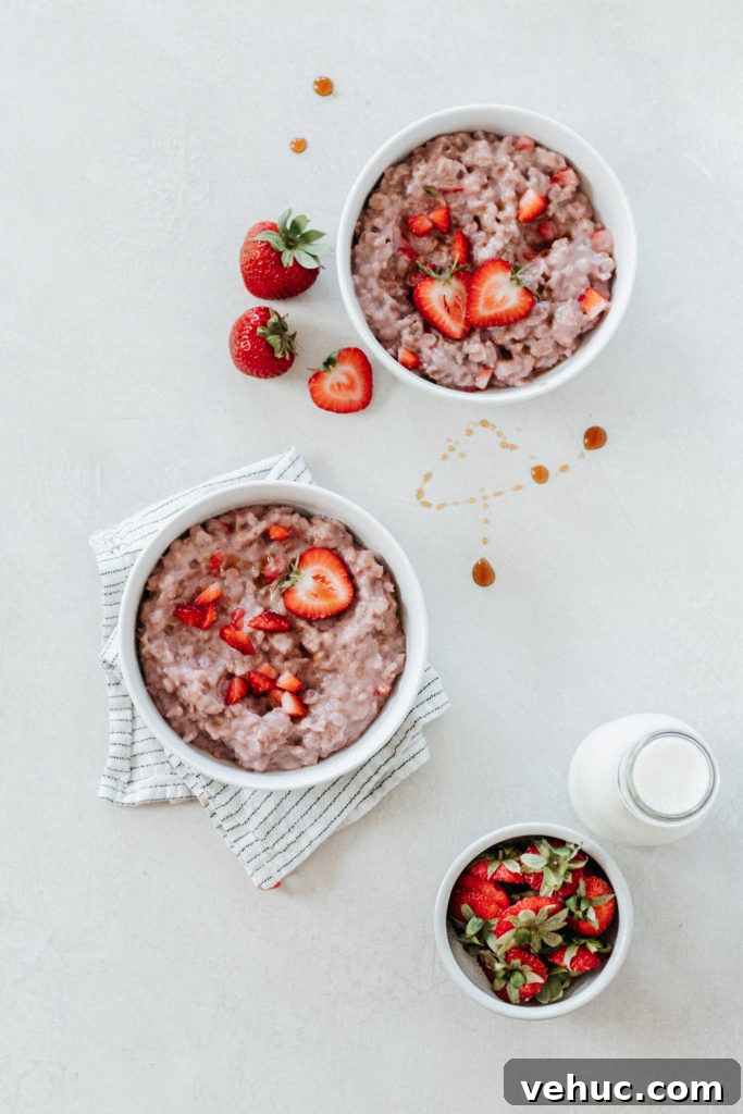 Strawberries + Cream Oatmeal Vegan Gluten Free