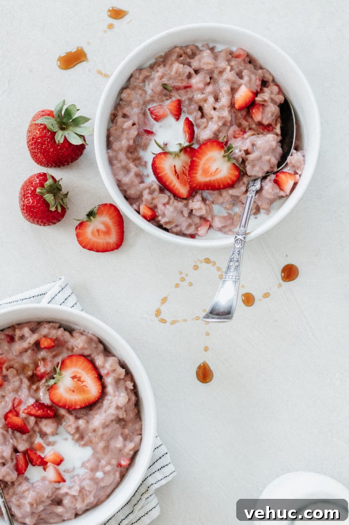Strawberries + Cream Oatmeal Vegan Gluten Free
