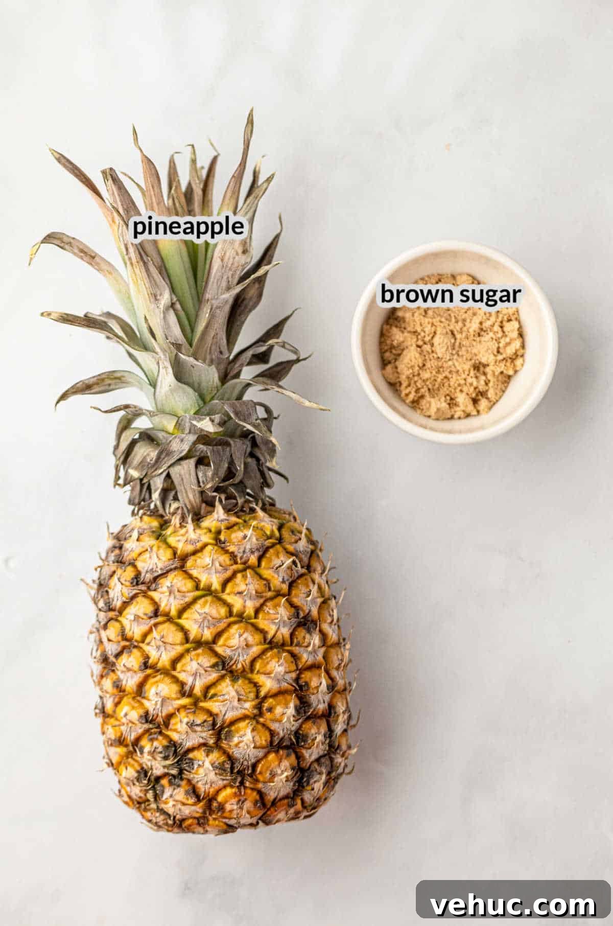 How to Grill Pineapple Perfectly: Sweet, Caramelized Slices Every Time 3 Overhead Image of Grilled Pineapple Ingredients