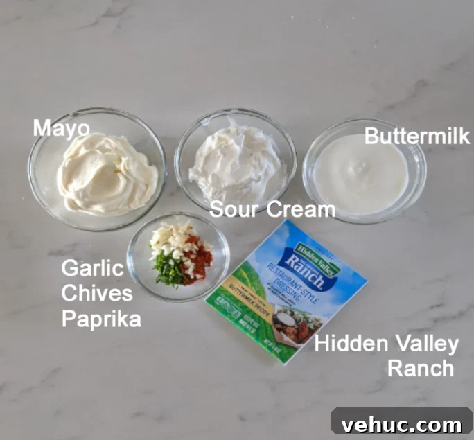 ingredients for hidden valley ranch dressing mix