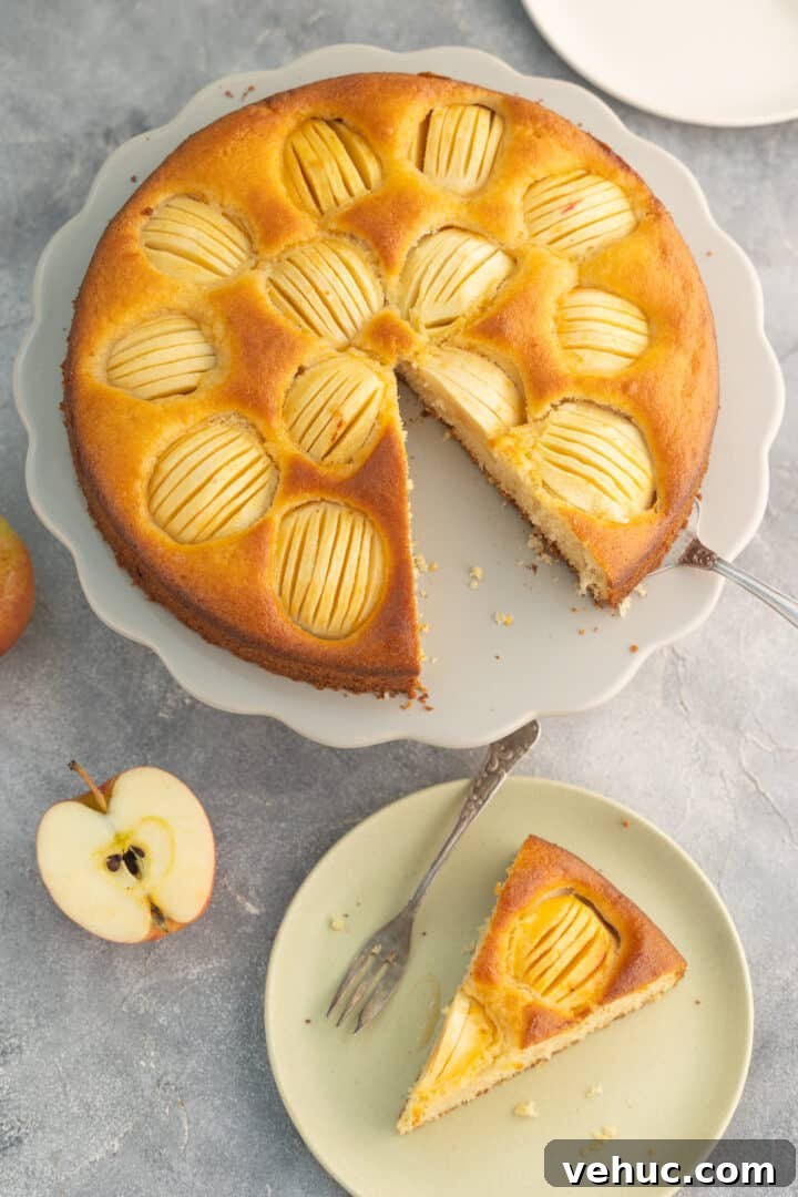 apple cake from top