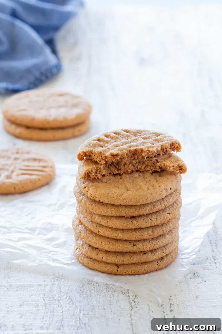 soft and chewy peanut butter cookies