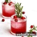 Cranberry Cheer Cocktail by The BakerMama