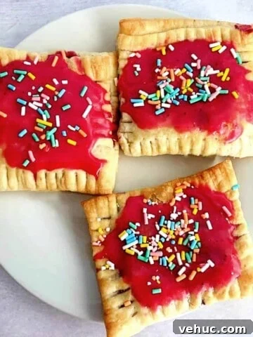 berry-pop-tarts-with-sprinkles-on-a-plate
