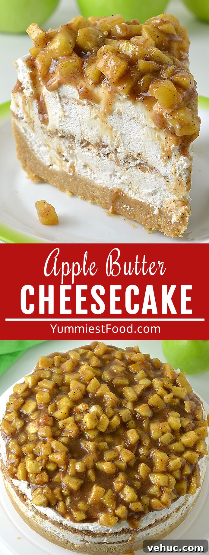 Apple Butter Cheesecake Recipe with Spiced Caramel Topping 5 Apple Butter Cheesecake Recipe