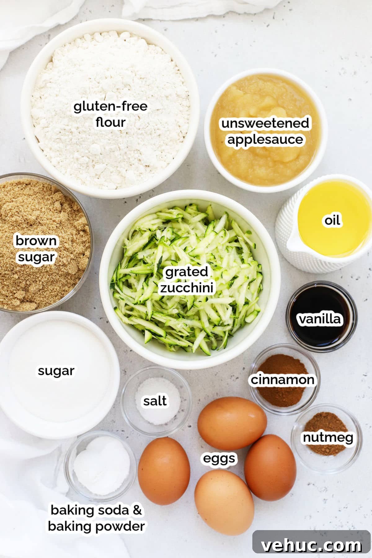 Gluten-Free Zucchini Cake with Brown Butter Cream Cheese Frosting 3 ingredients for gluten-free zucchini cake