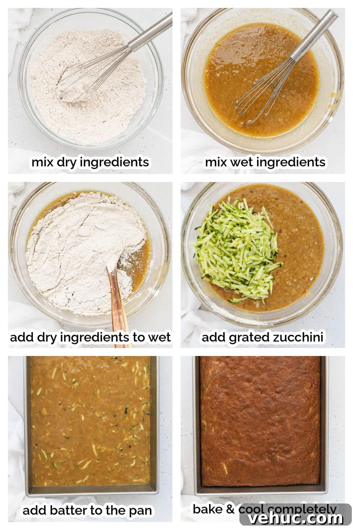 Gluten-Free Zucchini Cake with Brown Butter Cream Cheese Frosting 4 making gluten-free zucchini cake, step by step