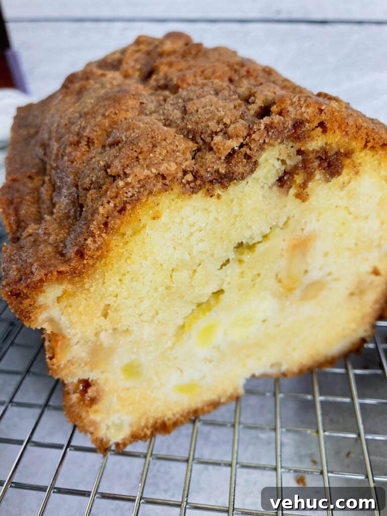 Dutch Apple Bread with Streusel Topping — Soft, Cinnamon-Loaf Recipe 4 dutch apple bread