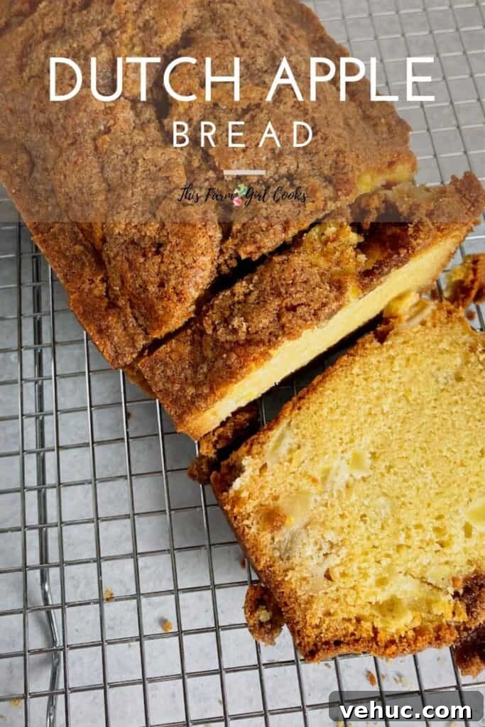 Dutch Apple Bread with Streusel Topping — Soft, Cinnamon-Loaf Recipe 5 dutch apple bread sliced