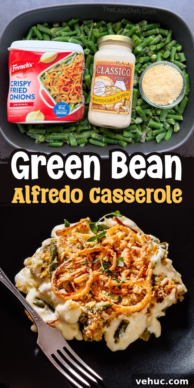 Creamy Green Bean Alfredo Casserole Recipe 4 The best way to make a green bean casserole with Alfredo sauce! No mushrooms.