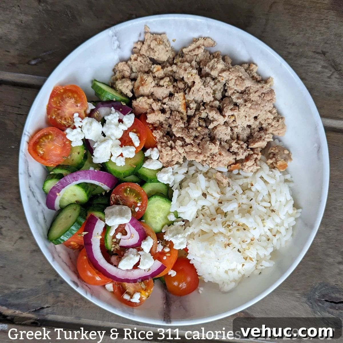 greek turkey and rice sq with calories and macros