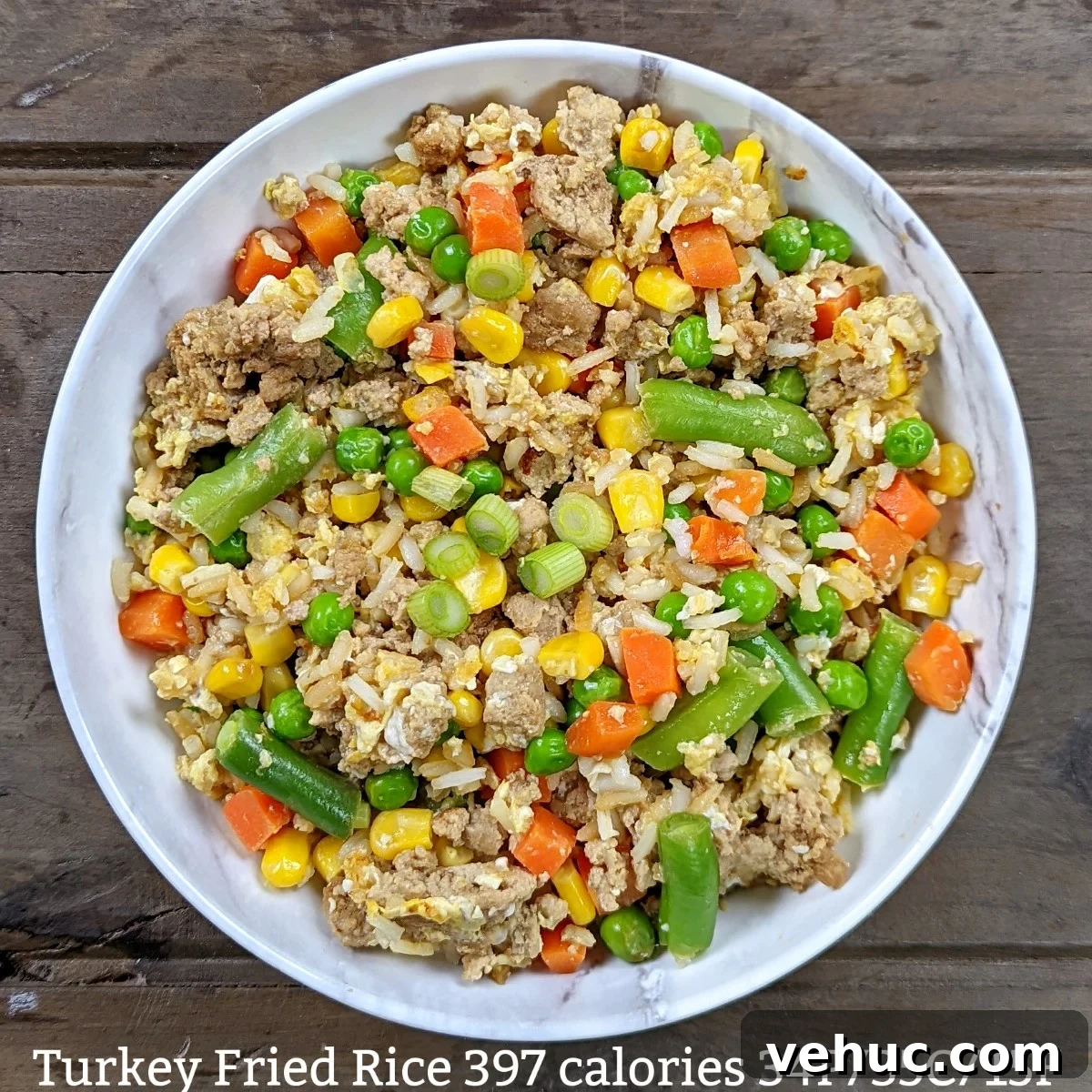 turkey fried rice with calories and macros