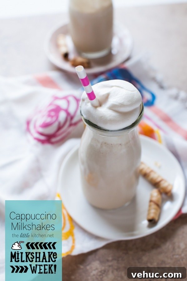 Cappuccino Milkshake from thelittlekitchen.net #MilkshakeWeek Cappuccino Milkshake from thelittlekitchen.net #MilkshakeWeek