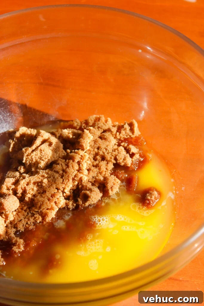 Chewy Snickers Blondies Recipe: Candy Bar Blondie Bars 4 Mixing blondie batter