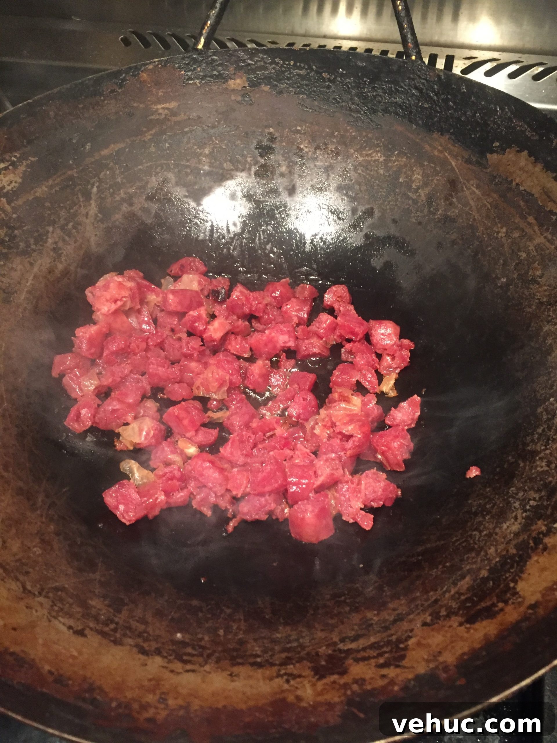 Saute diced Chinese sausage img 1430 3