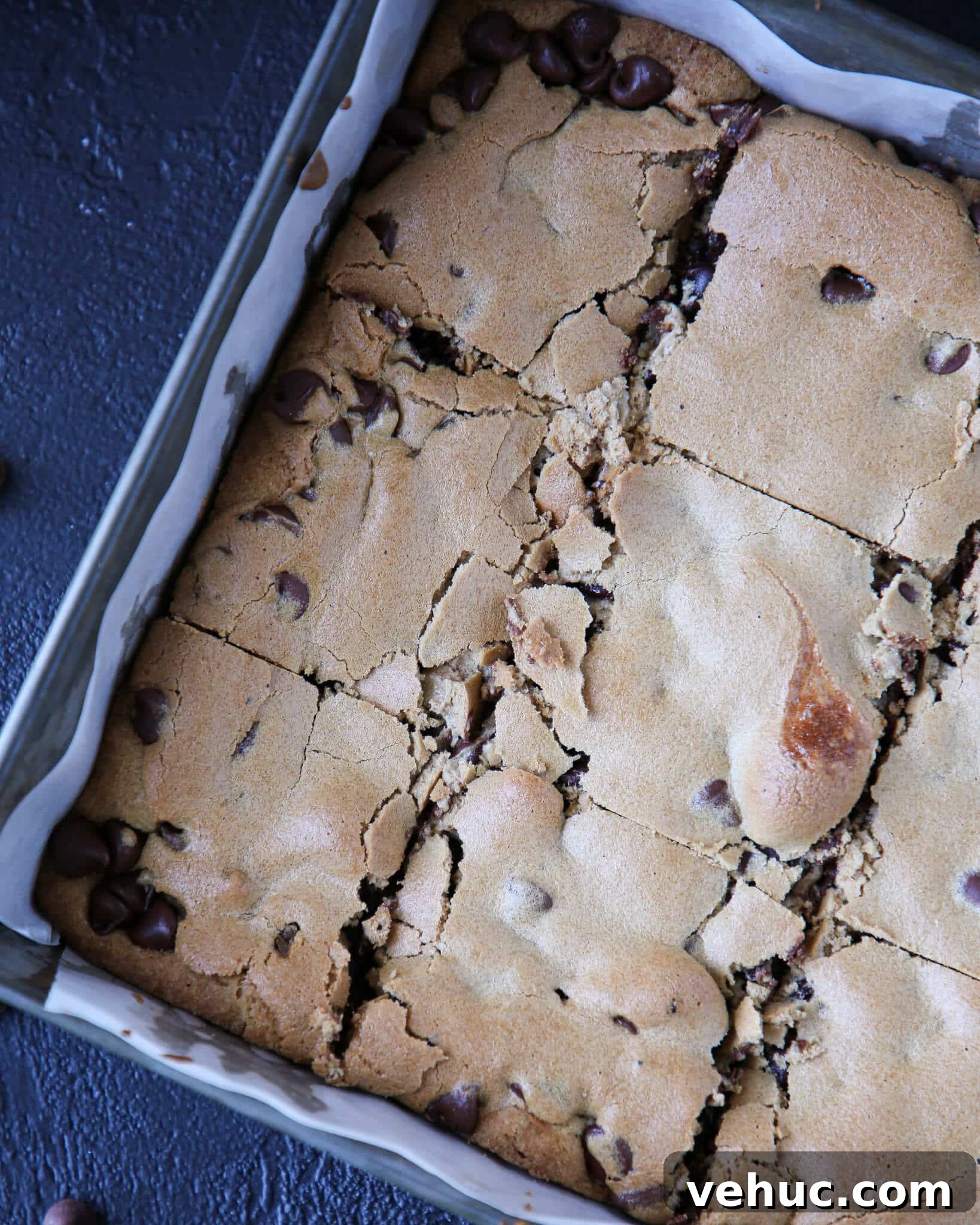 Chocolate Halfway Bars: Layered Chocolate Peanut Butter Snack Bars 3 Chocolate Halfway Bars cracked top