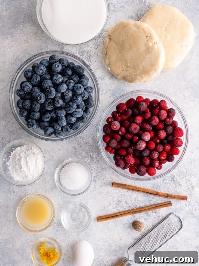 Cranberry Blueberry Pie Recipe with Flaky Homemade Crust 4 ingredients for cranberry blueberry pie