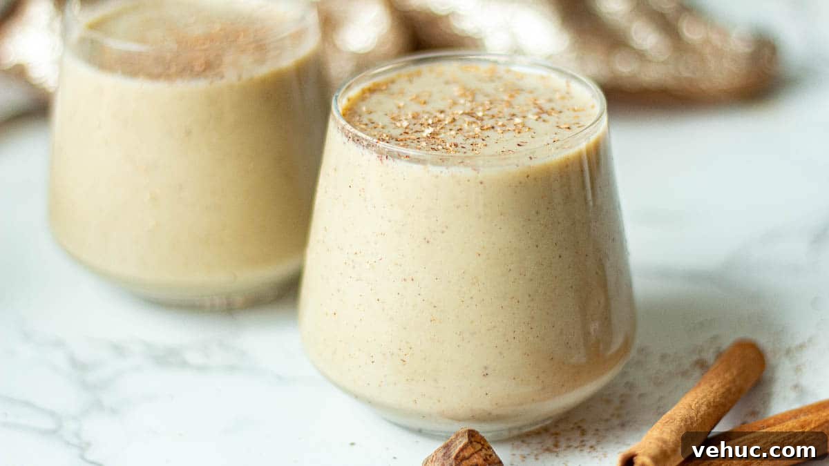 Creamy Oat Milk Eggnog Recipe for Holiday Parties 13 eggnog recipe in cups