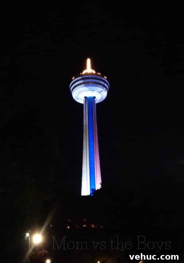 Niagara Falls: Views from Above, Below and Behind 18 skylon tower at night