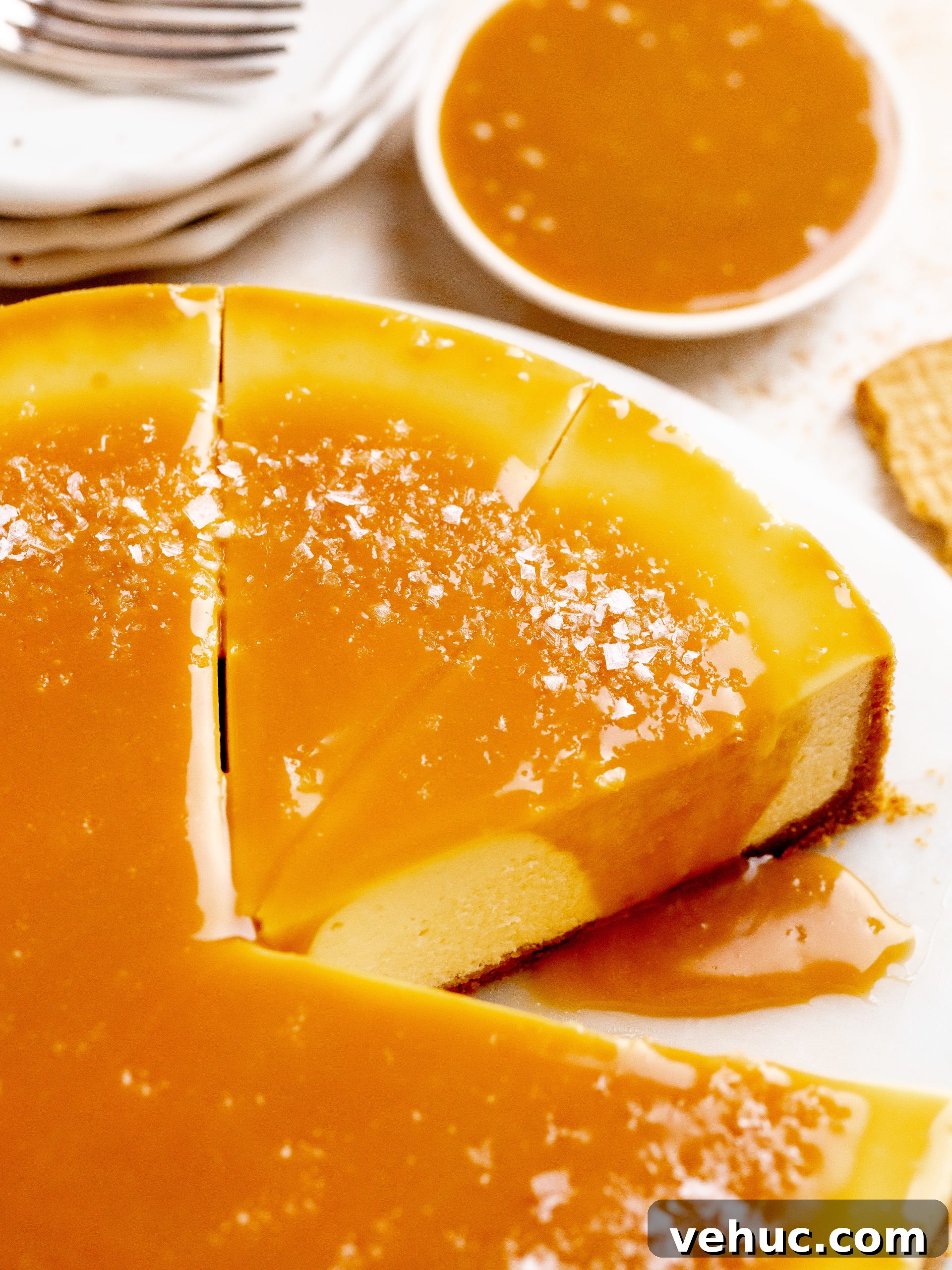 Creamy Caramel Cheesecake Recipe for Decadent Desserts 9 Whole cheesecake