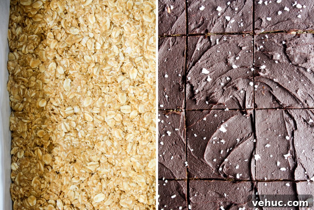 No-Bake Peanut Butter Oat & Chocolate Bars — Protein-Packed Snack 5 Chewy, healthy peanut butter oat bars with salted chocolate!