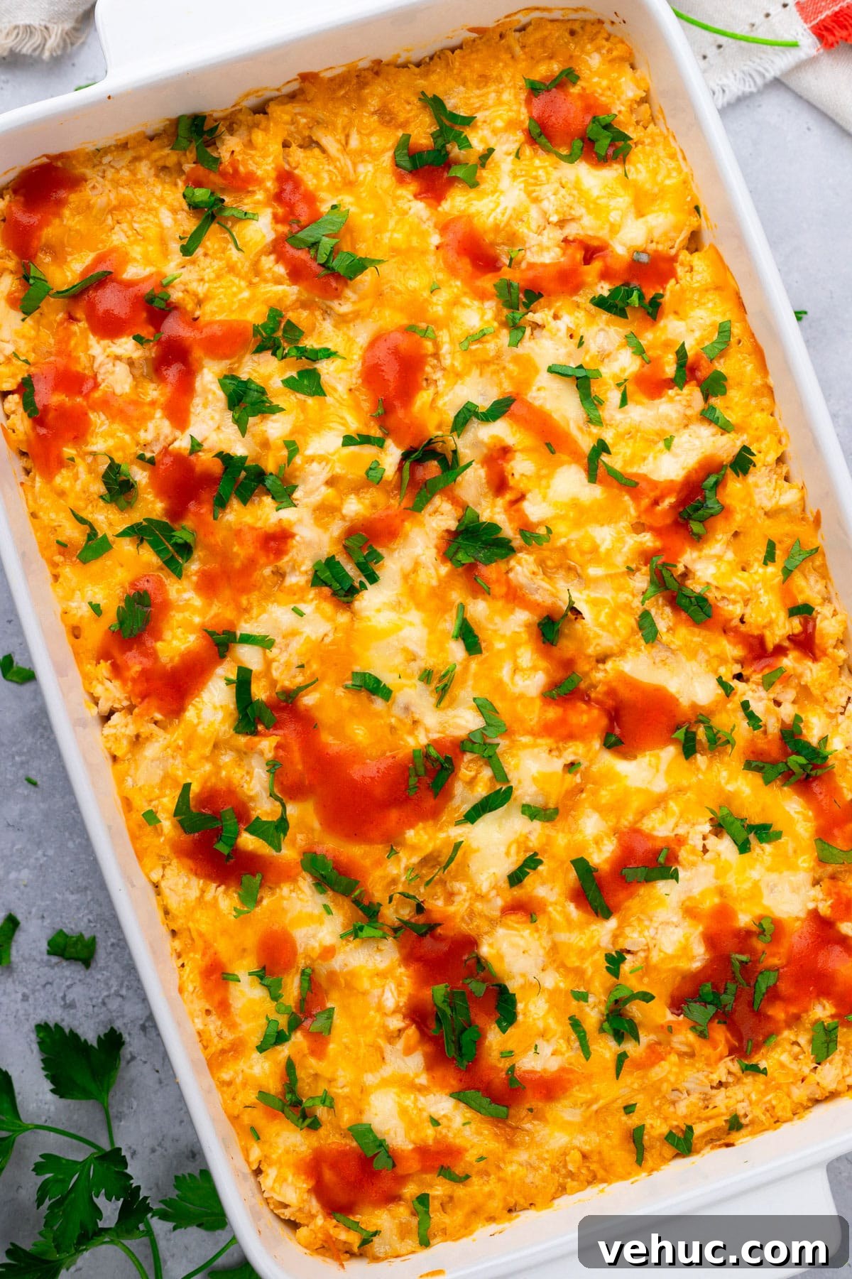 27 High-Protein Thanksgiving Casseroles Your Family Will Love 6 Buffalo Chicken Cauliflower Casserole