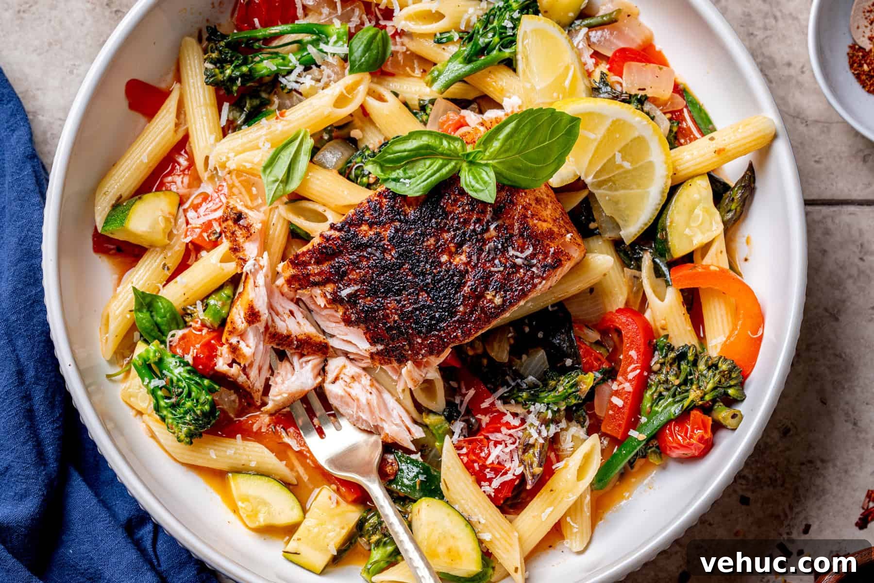 Blackened Salmon Penne Primavera You’ll Want Tonight 17 Blackened Salmon Penne Primavera