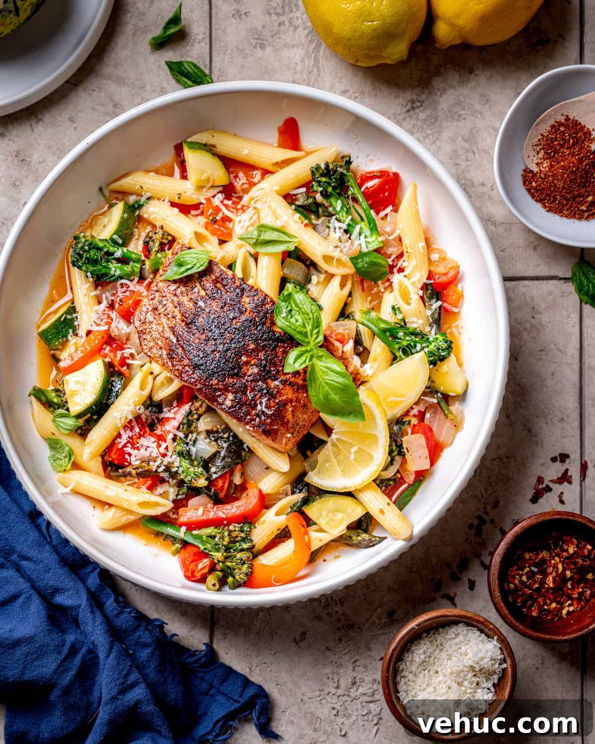 Blackened Salmon Penne Primavera You’ll Want Tonight 4 Blackened Salmon Penne Primavera